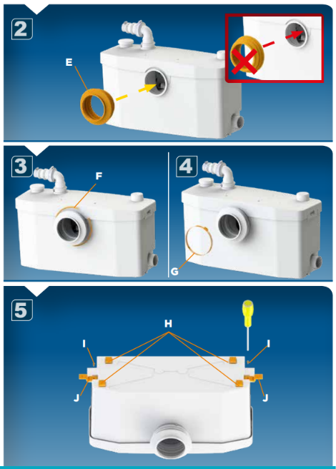 Saniflo Saniplus UP fitting installation instructions
