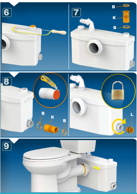 Saniflo Saniplus UP pipework installation instructions