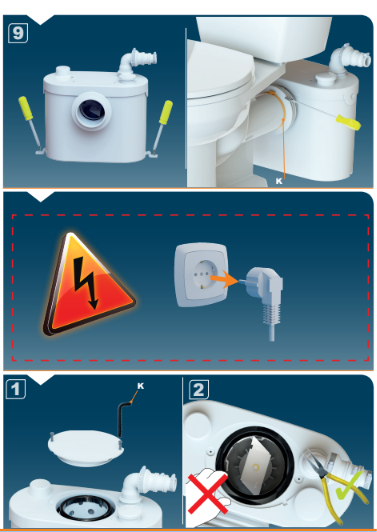 Saniflo Sanitop UP fixing and maintenance access