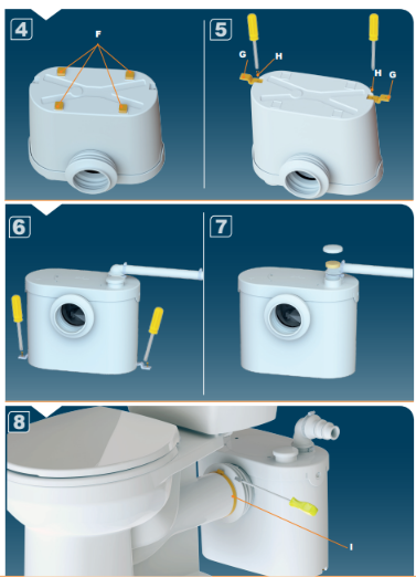Saniflo UP 6001 fixing instructions